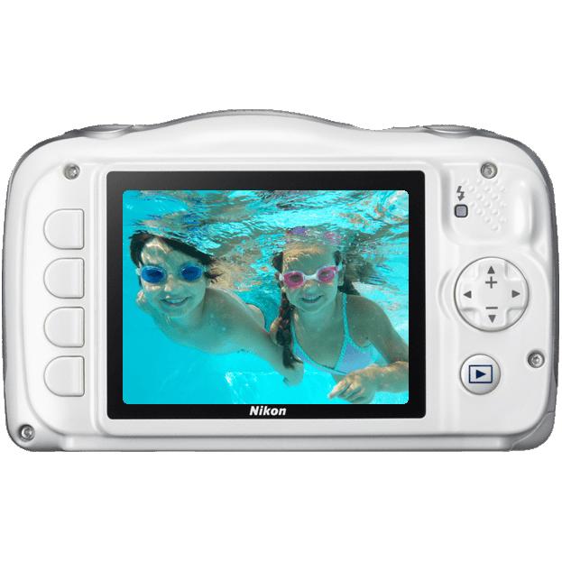 Nikon COOLPIX S33 13.2MP Waterproof Digital Camera (White) Refurbished - 26495b