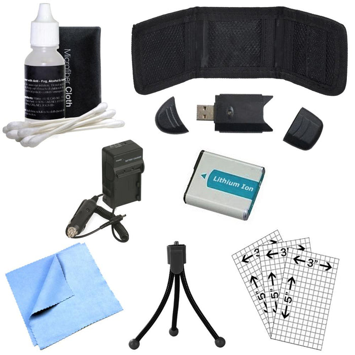 General Brand BX1 Battery & Charger, Memory Card Reader, Mini Tripod, Cleaning Kit and More