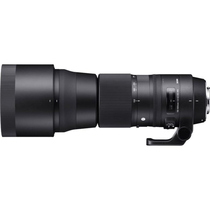 Sigma 150-600mm F5-6.3 DG OS HSM Zoom Lens (Contemporary)for Sigma DSLR Cameras Bundle