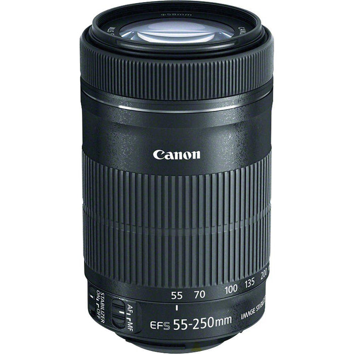 Canon EF-S 55-250 f/4-5.6 IS STM (8546B002) Pro Lens Kit Bundle