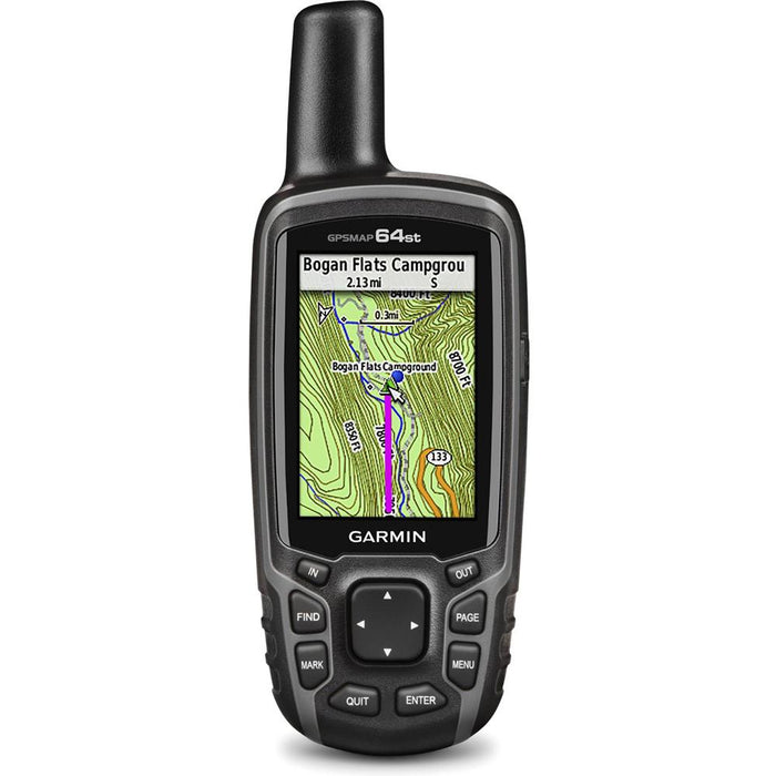 Garmin GPSMAP 64st Worldwide Handheld GPS BirdsEye + US Maps 32GB Accessory Bundle