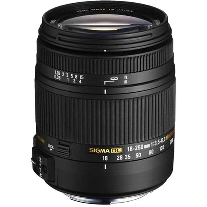 Sigma 18-250mm F3.5-6.3 DC OS Macro HSM Lens for Nikon AF Kit