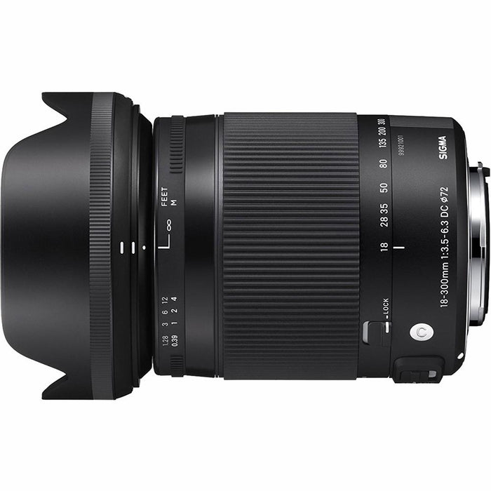 Sigma 18-300mm F3.5-6.3 DC Macro HSM Lens (Contemporary) for Sony Alpha Cameras Bundle