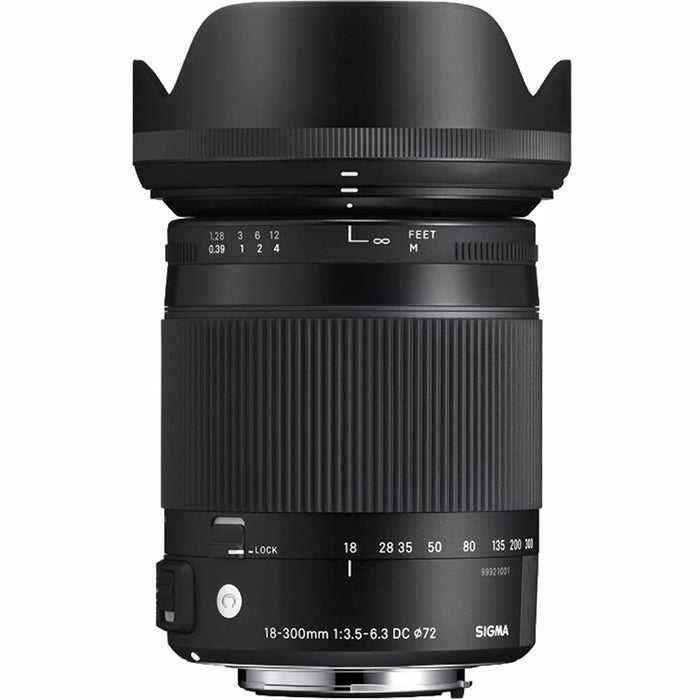 Sigma 18-300mm F3.5-6.3 DC Macro HSM Lens (Contemporary) for Sony Alpha Cameras Bundle