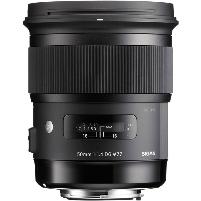 Sigma 50mm f/1.4 DG HSM Lens for Nikon F Bundle