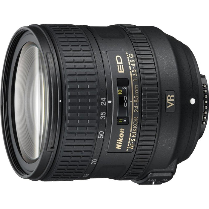 Nikon AF-S NIKKOR 24-85mm f/3.5-4.5G ED VR Lens (2204) Lens Kit Bundle