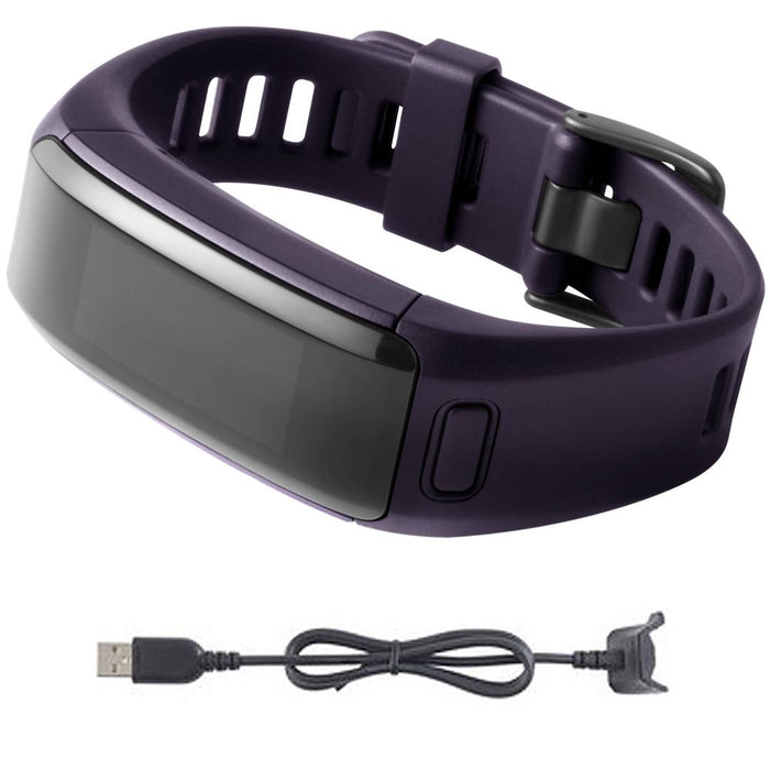 Garmin vivosmart HR Activity Tracker Regular Fit Imperial Purple Charging Cable Bundle