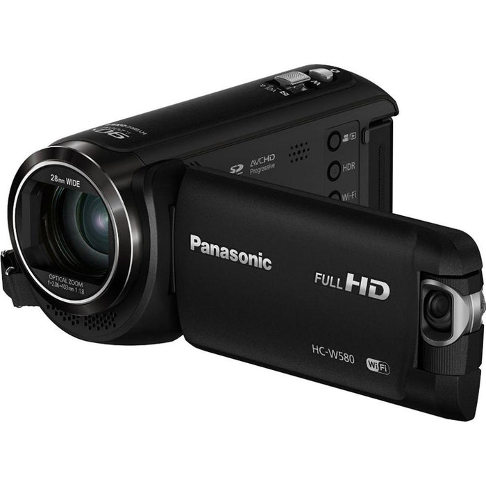 Panasonic HC-W580K Full HD Camcorder with Wi-Fi, Built-in Multi Scene Twin Camera - Black