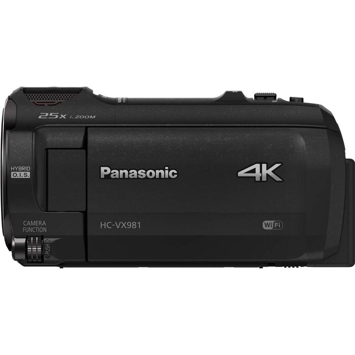 Panasonic HC-VX981K 4K Ultra HD Camcorder with Wi-Fi, Twin Camera, Photo Features - Black