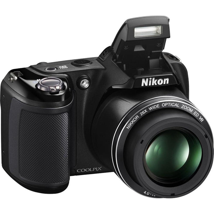 Nikon COOLPIX L320 16MP 720p HD Video Black Digital Camera (Certified Refurbished)