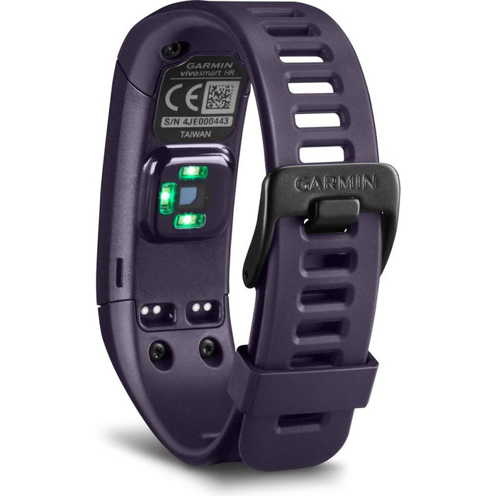 Garmin vivosmart HR Activity Tracker Regular Fit Imperial Purple Charging Cable Bundle