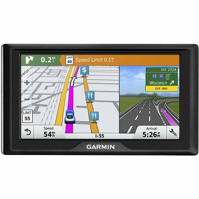 Garmin Drive 60LMT GPS Navigator (US Only) Charger + Dash Mount Bundle