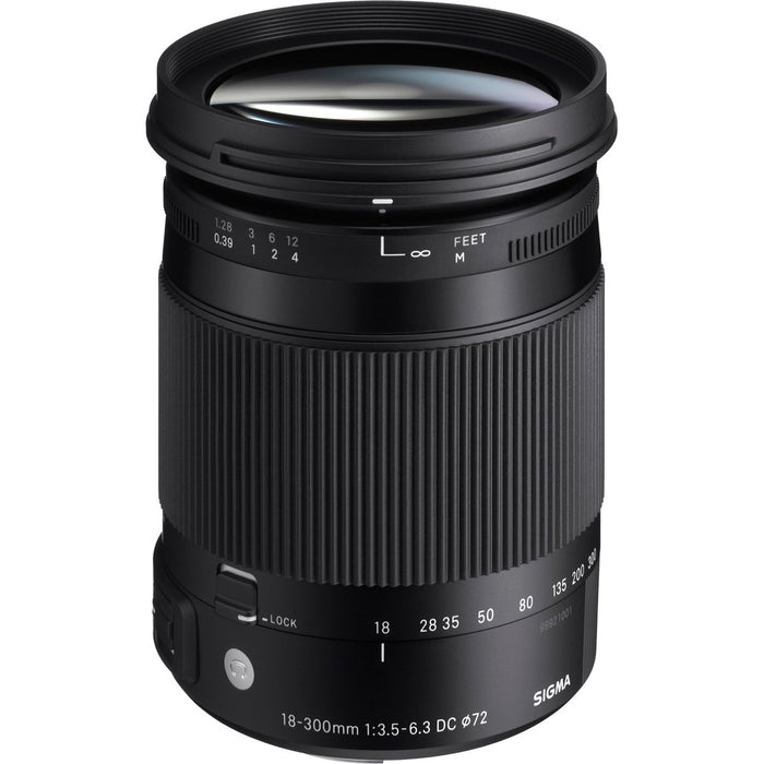 Sigma 18-300mm F3.5-6.3 DC Macro HSM Lens Contemporary for Sony Alpha Cameras Bundle