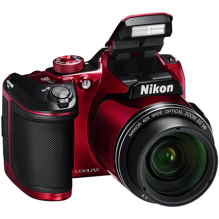 Nikon COOLPIX B500 16MP 40x Optical Zoom Digital Camera w/ Built-in Wi-Fi - Red