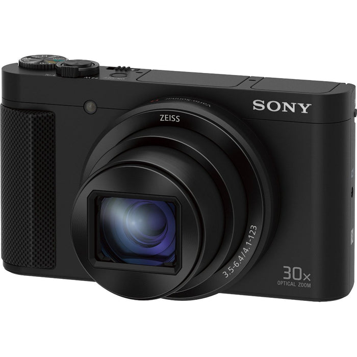 Sony Cyber-shot HX80 Compact Digital Camera (Black) 64GB Memory Card Bundle