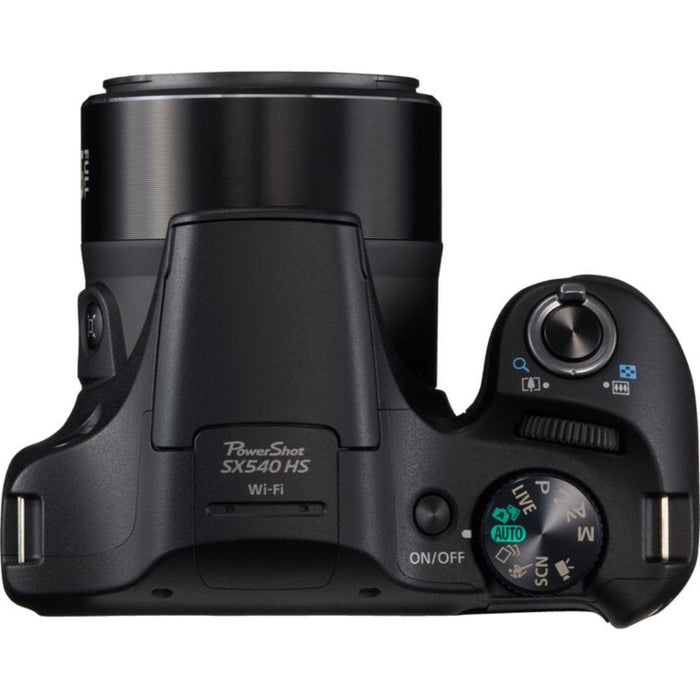 Canon PowerShot SX540 HS 20.3MP Digital Camera w/ 50x Optical Zoom 16GB Card Bundle