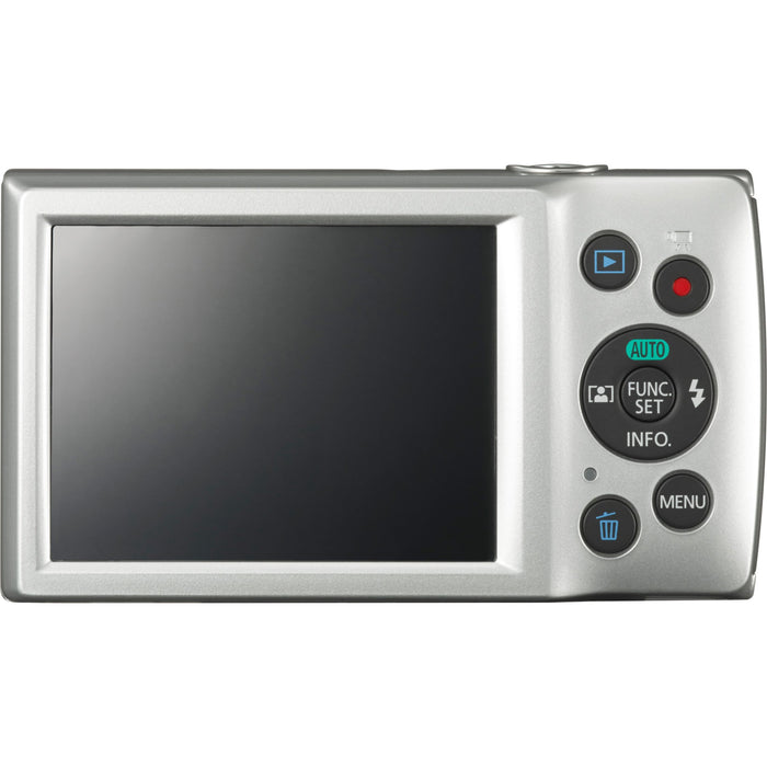 Canon PowerShot ELPH 180 20MP 8x Optical Zoom Silver Digital Camera 16GB Card Bundle