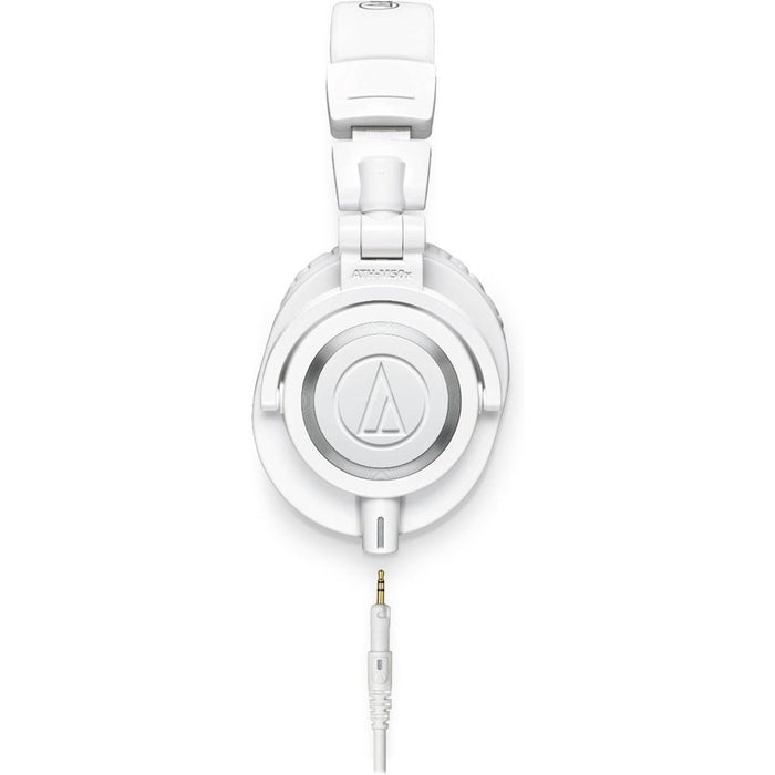 Audio-Technica ATH-M50X Professional Studio White Headphones & Fiio A3 Amplifier Bundle Black