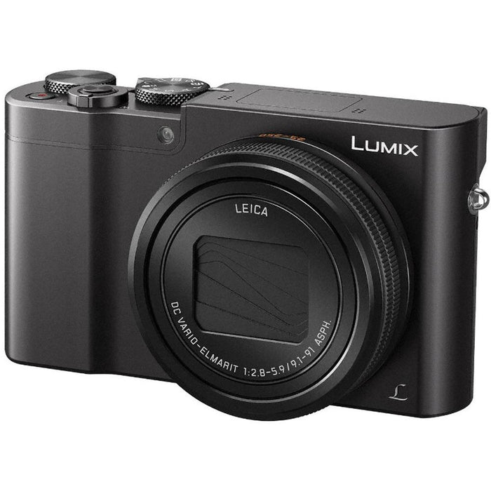 Panasonic ZS100 LUMIX 4K 20 MP Digital Camera w/ Wi-Fi Black (DMC-ZS100K) 32GB Card Bundle
