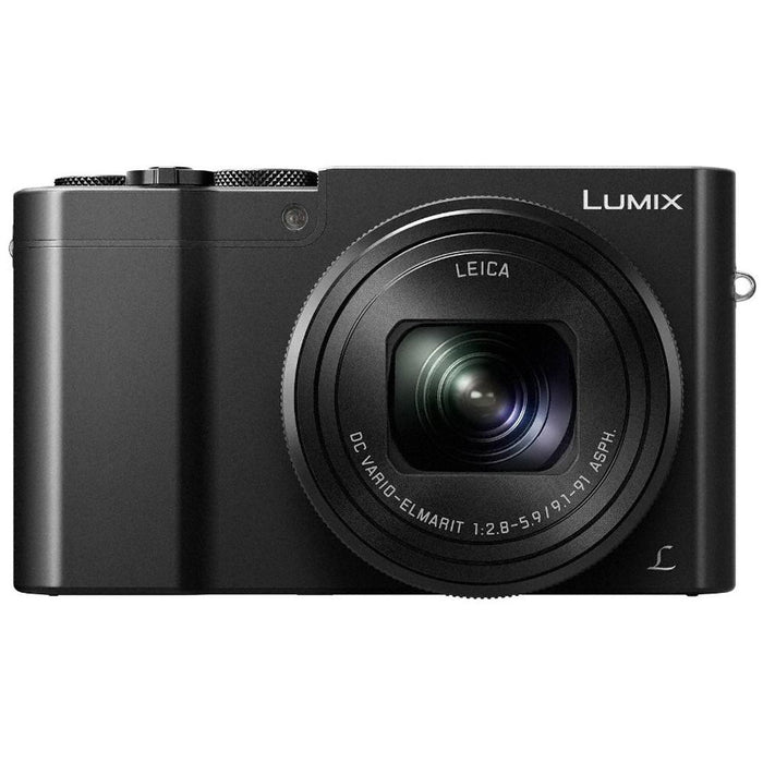Panasonic ZS100 LUMIX 4K 20 MP Digital Camera w/ Wi-Fi Black (DMC-ZS100K) 64GB Card Bundle