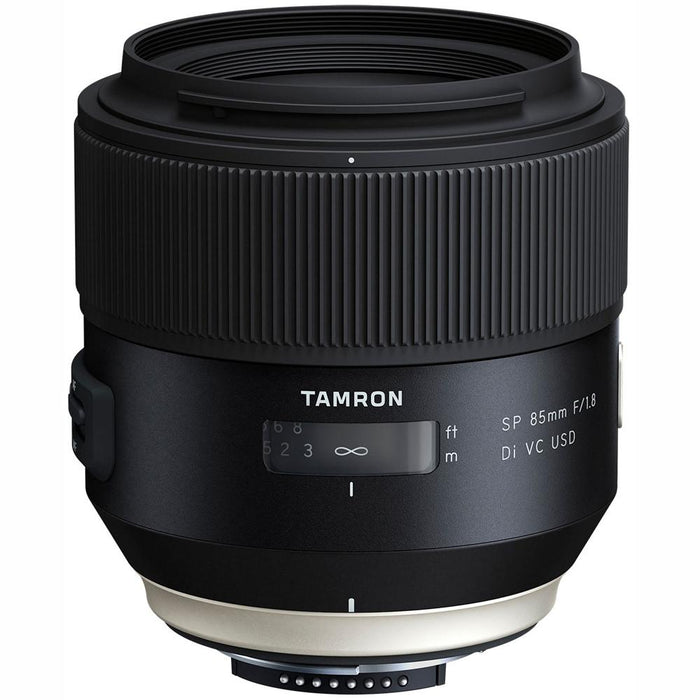 Tamron SP 85mm f1.8 Di VC USD Lens for Nikon DSLR Cameras (F016) w/ 64GB Memory Card