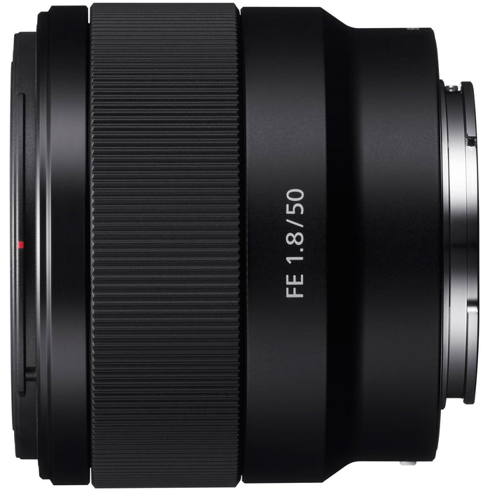 Sony FE 50mm F1.8 Full-frame Prime E-Mount Lens SEL50F18F Essential Accessory Bundle
