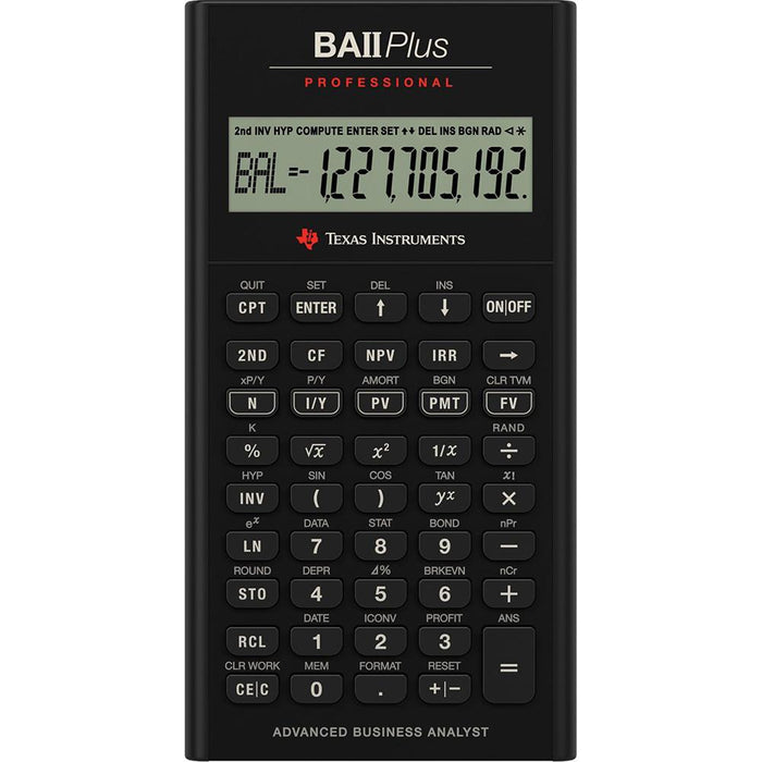 Texas Instruments Plus Professional Financial Calculator - IIBAPRO/CLM/4L1/A