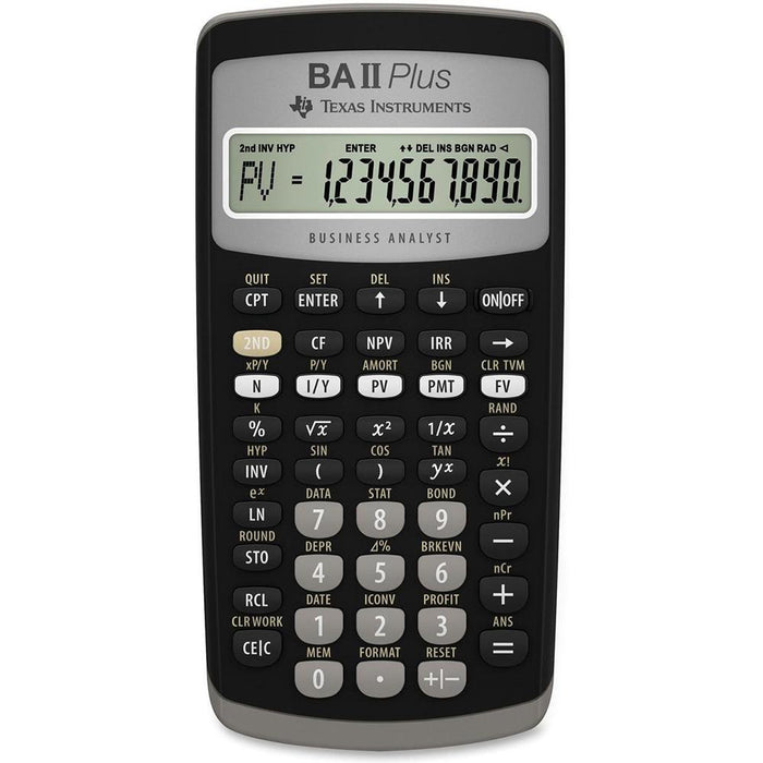 Texas Instruments Plus Financial Calculator with Slide Case - BA-II-PLUS