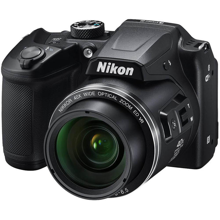 Nikon COOLPIX B500 16MP 40x Optical Zoom Digital Camera w/ Built-in Wi-Fi 32GB Bundle