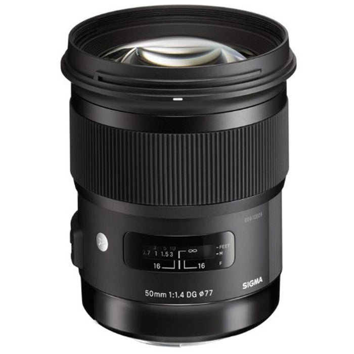 Sigma 50mm f/1.4 DG HSM Lens for Sony A Cameras with Sandisk 64GB Memory Card