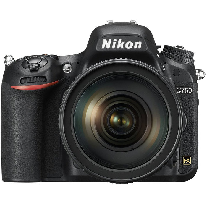 Nikon D750 DSLR Digital Camera w/ NIKKOR 24-120mm f/4G ED VR Lens Power Pack Bundle
