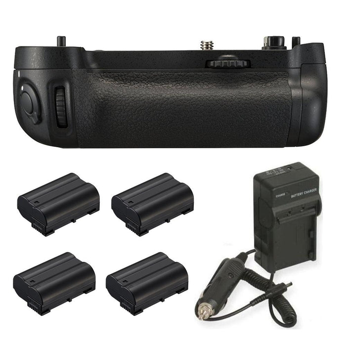 Nikon MB-D16 Multi Battery Power Pack with 4 EN-EL15 Batteries and Charger