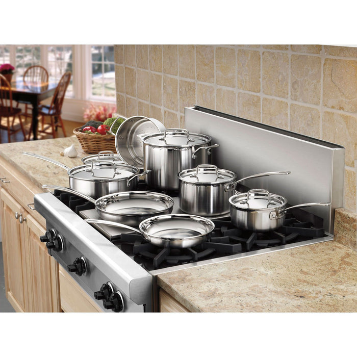 Cuisinart Multiclad Pro Tri-Ply 12 pc. Stainless Cookware Set (MCP-12N) - Refurbished