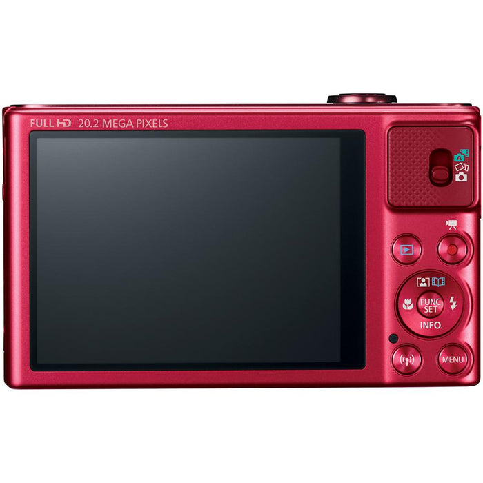 Canon PowerShot SX620 HS 20.2MP Digital Camera, 25x Optical Zoom & Wi-Fi - Red