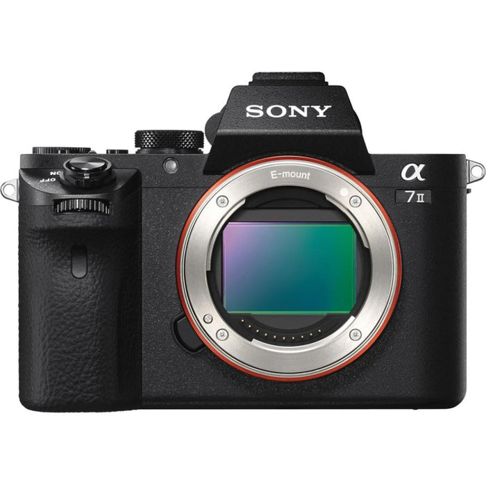 Sony Alpha 7II Mirrorless Interchangeable Lens Camera w/ 50mm Lens Accessory Bundle