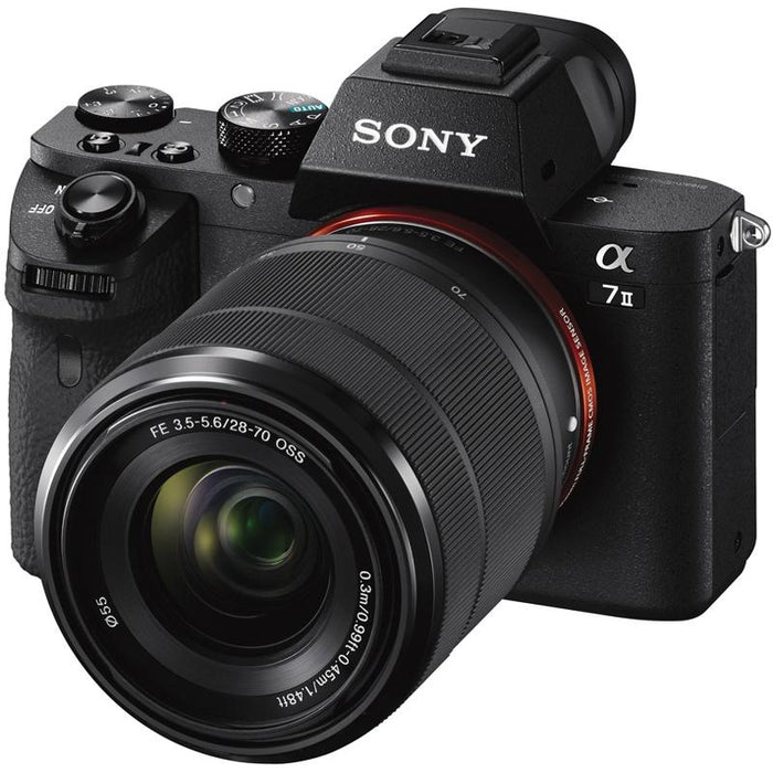 Sony Alpha 7II Mirrorless Interchangeable Lens Camera with Dual Lens Accessory Bundle