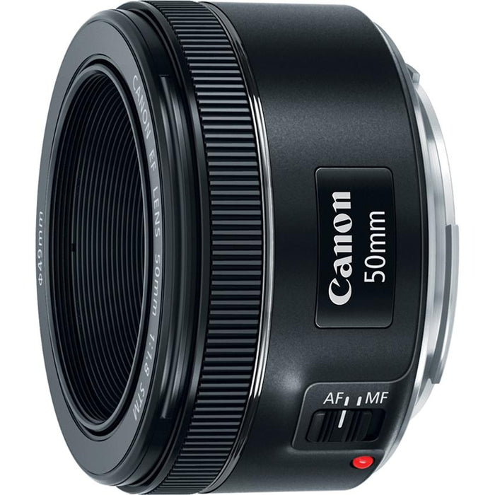 Canon EF 50mm f/1.8 STM Prime Lens w/ Essential Photography Accessory Bundle