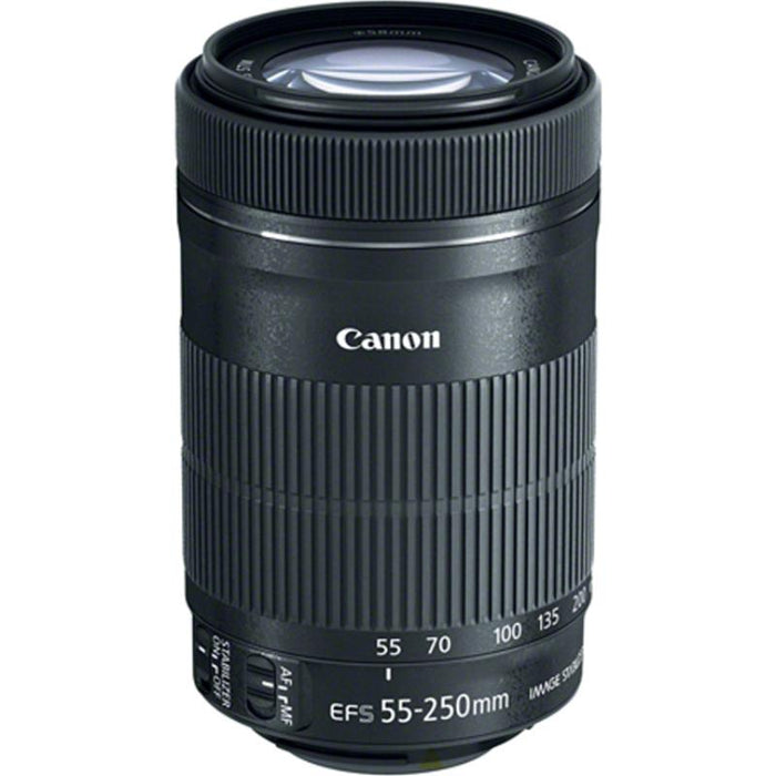 Canon EF-S 55-250mm f/4-5.6 IS STM Lens (8546B002) Deluxe Accessory Bundle