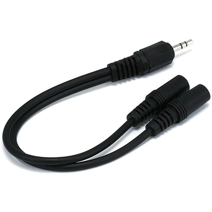 Monoprice 6-inch 3.5mm Splitter Stereo Plug/Two 3.5mm Stereo Jack Cable