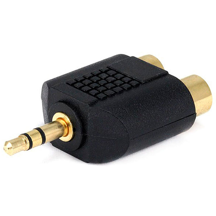 Monoprice 3.5mm Stereo Plug to 2 RCA Jack Splitter Adaptor - Gold Plated
