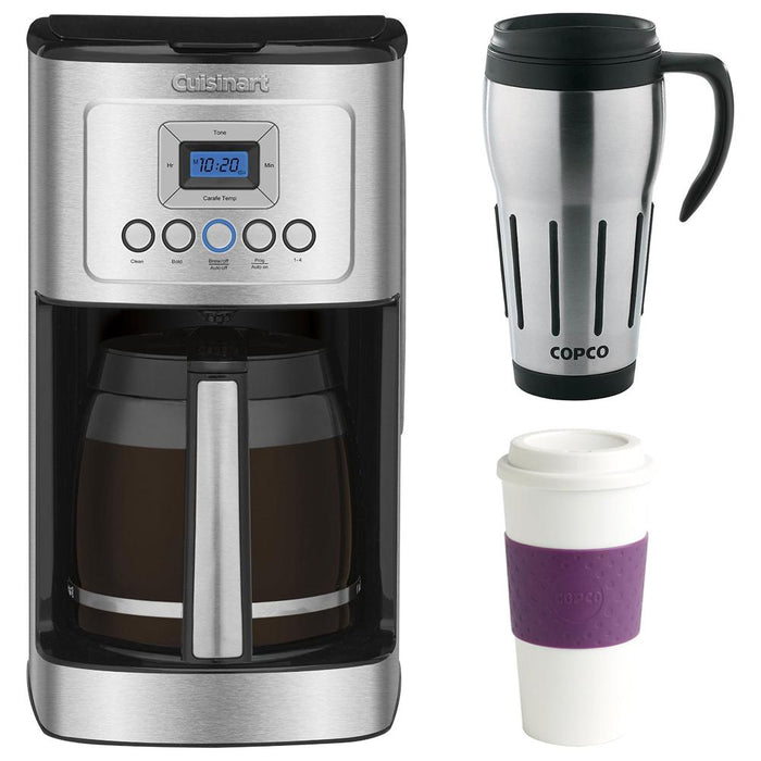 Cuisinart Perfect Temp 14-Cup Programmable Coffeemaker Stainless Steel w/ Copco Mug Bundle