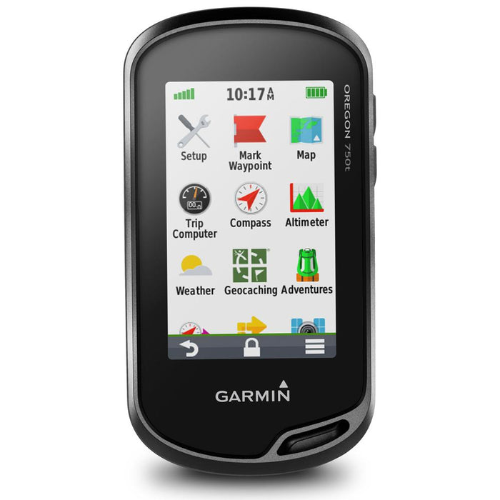 Garmin Oregon 750t Handheld GPS w/ Built-In Wi-Fi & Camera Bundle - TOPO U.S. 100K