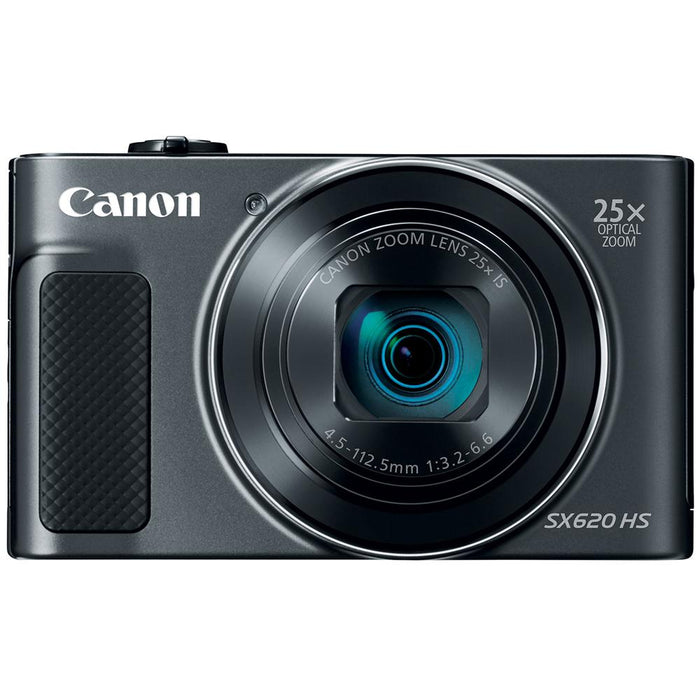 Canon PowerShot SX620 HS 20.2MP Digital Camera Black w/ 32GB Card Accessory Bundle