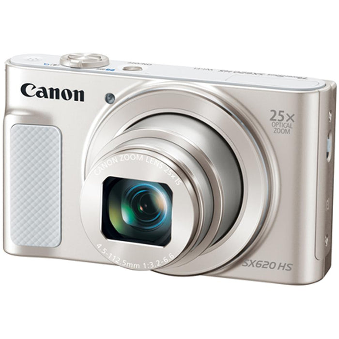 Canon PowerShot SX620 HS 20.2MP Digital Camera Silver w/ Essential Accessory Bundle