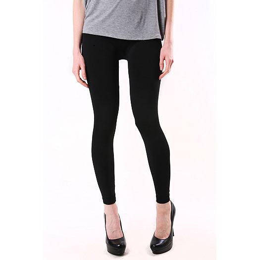 Fashionable Legs 4-Pack Women's Fleece Lined Full Length Leggings Black - One Size