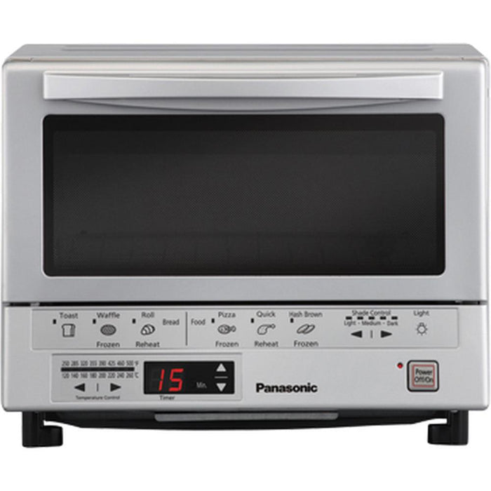 Panasonic FlashXpress Toaster Oven with Double Infrared Heating in Silver - NB-G110P