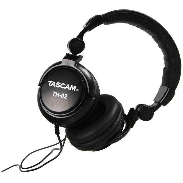Tascam TH-02 Closed-Back Professional Headphones (Black) - TH02