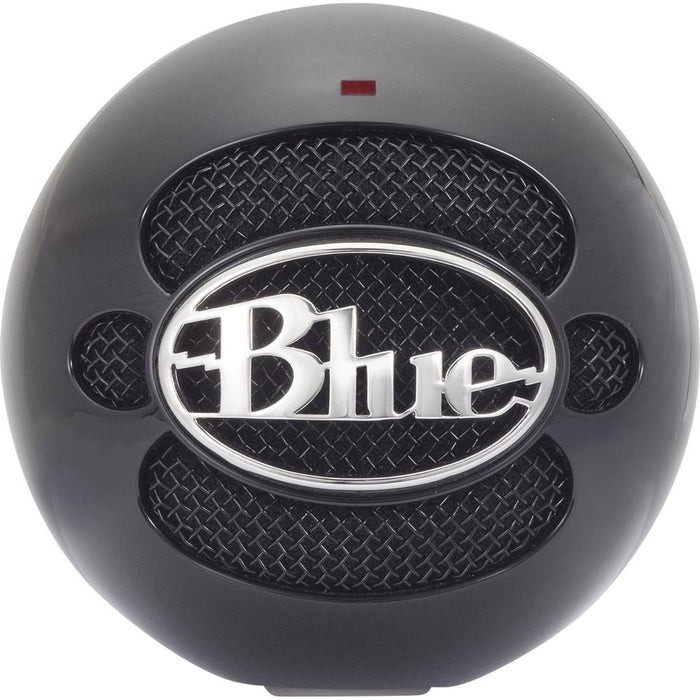 BLUE MICROPHONES Snowball USB Microphone Gloss Black - SNOWBALLGLOSSBLACK w/ Headphone Bundle