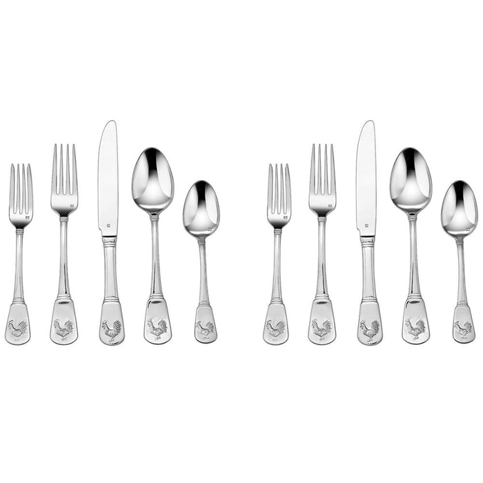 Cuisinart 2-Pack of 20-Piece Flatware Set, French Rooster CFE-01-FR20