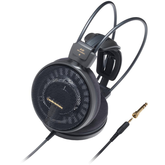 Audio-Technica Audiophile Open-Air Headphones Black ATH-AD900X with Audio-Technica Microphone